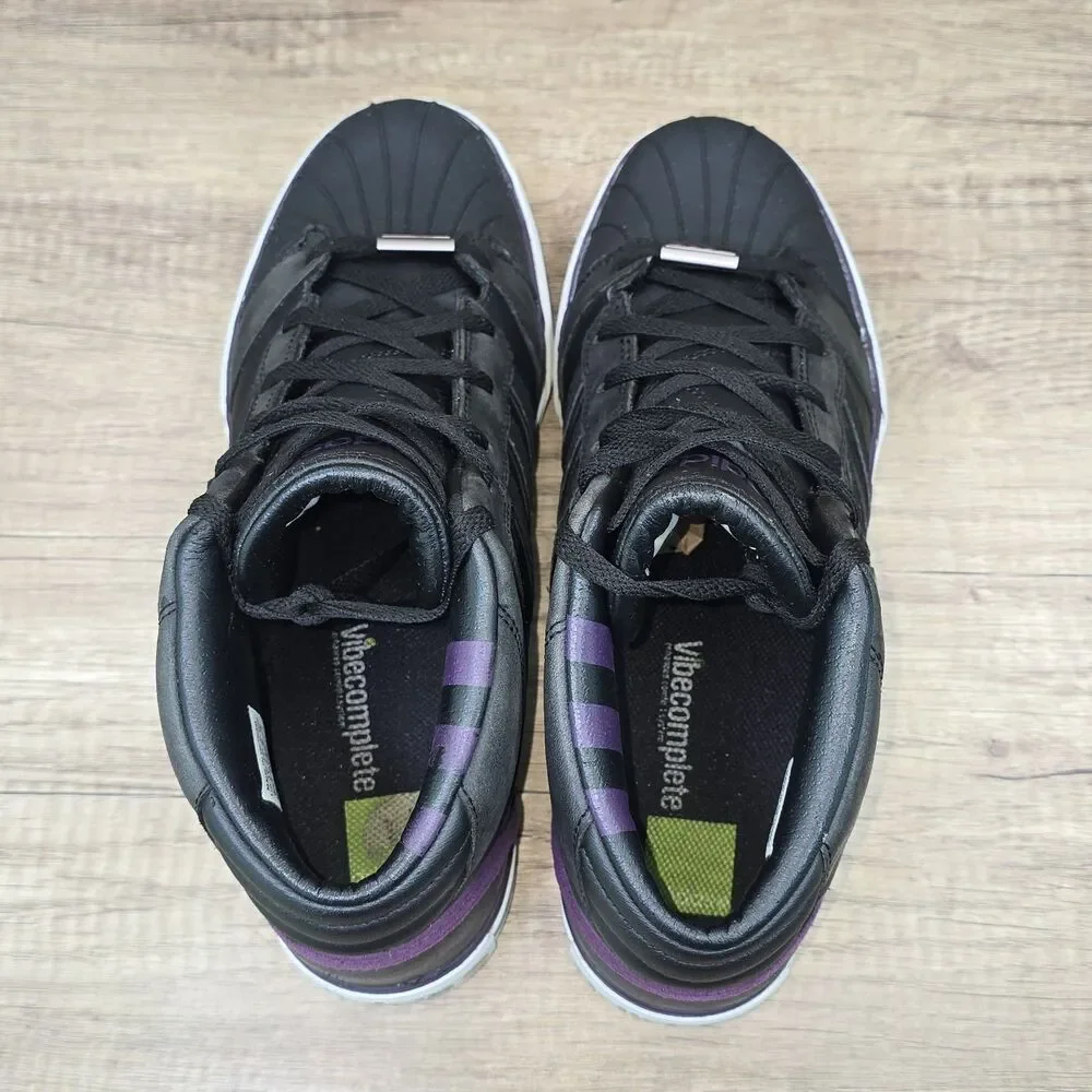 David Beckham x adidas Neo Black Men's Size 11 Black Leather Shoes (G30509) READ